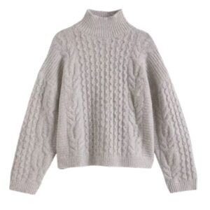 Gray Turtleneck Sweater